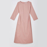 Side Waist Pleated Long Sleeve Dress