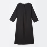 Side Waist Pleated Long Sleeve Dress