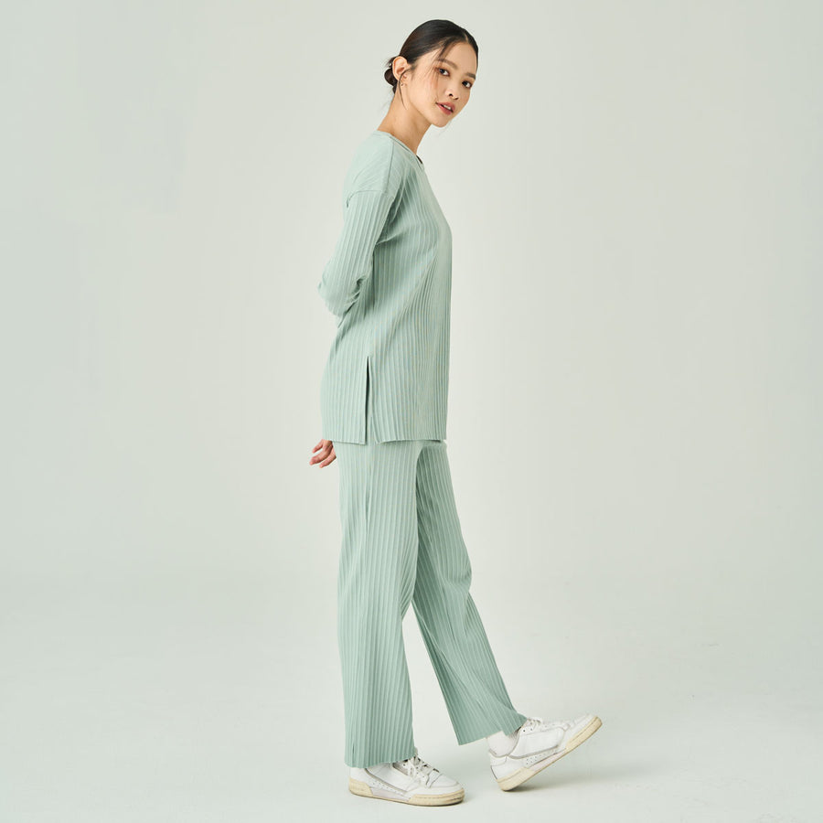 Heavyweight Ribbed Straight Long Pants