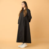 Side Waist Pleated Long Sleeve Dress