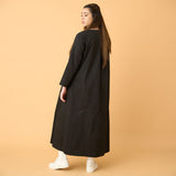 Side Waist Pleated Long Sleeve Dress